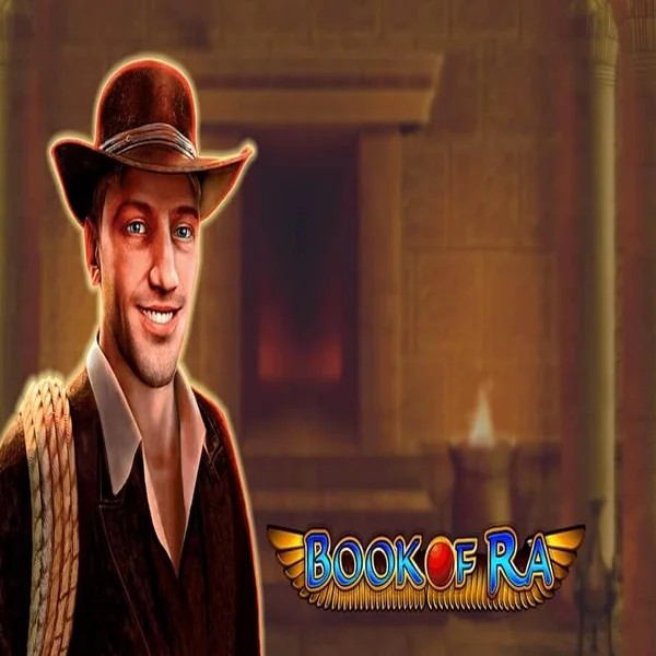 Book of Ra slot logo by Greentube at Guru Casino