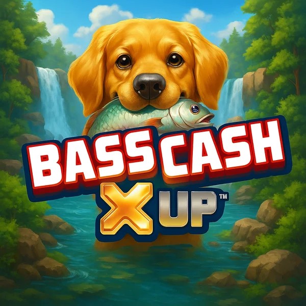 Bass Cash X UP logo – Slots by Alchemy Gaming at Guru Casino