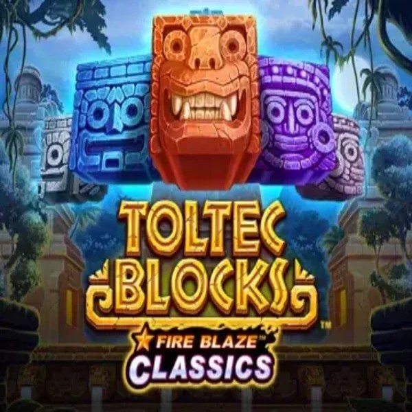 Fire Blaze: Toltec Blocks logo by Rarestone Gaming Guru Casino